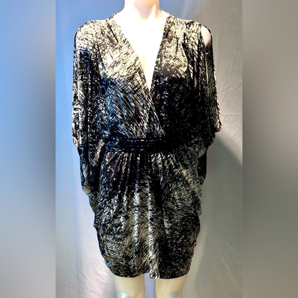 Black and White Patterned Dress